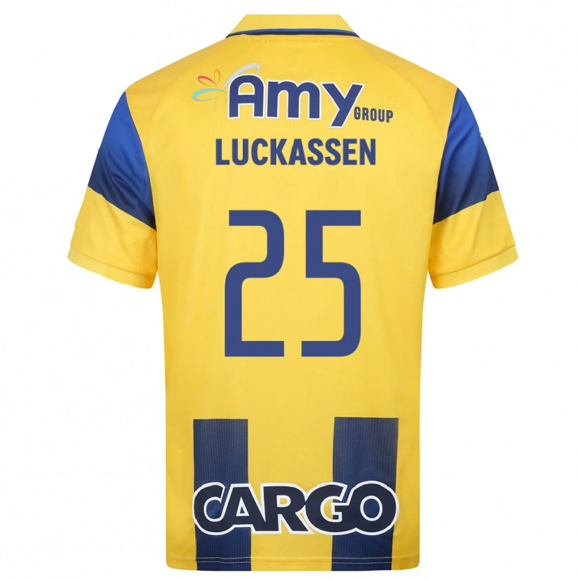 Danxen Damen Derrick Luckassen #25 Gelb Marineblau Heimtrikot Trikot 2025/26 T-Shirt Österreich