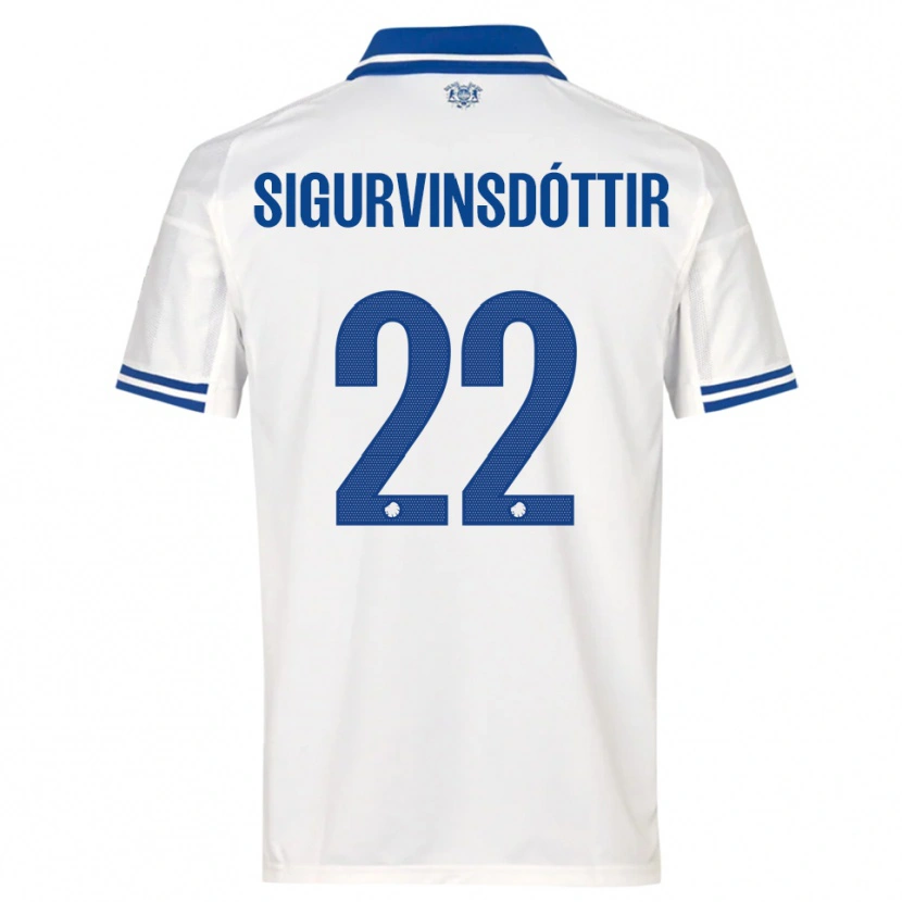 Danxen Damen Sunneva Sigurvinsdóttir #22 Weiß Blau Heimtrikot Trikot 2025/26 T-Shirt Österreich