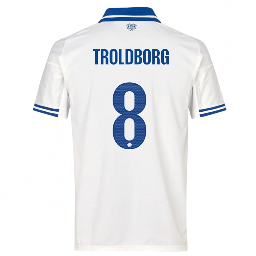Danxen Damen Frederikke Troldborg #8 Weiß Blau Heimtrikot Trikot 2025/26 T-Shirt Österreich