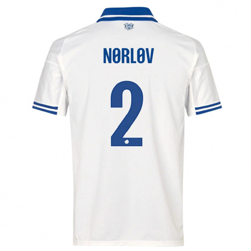 Danxen Damen William Nørløv #2 Weiß Blau Heimtrikot Trikot 2025/26 T-Shirt Österreich