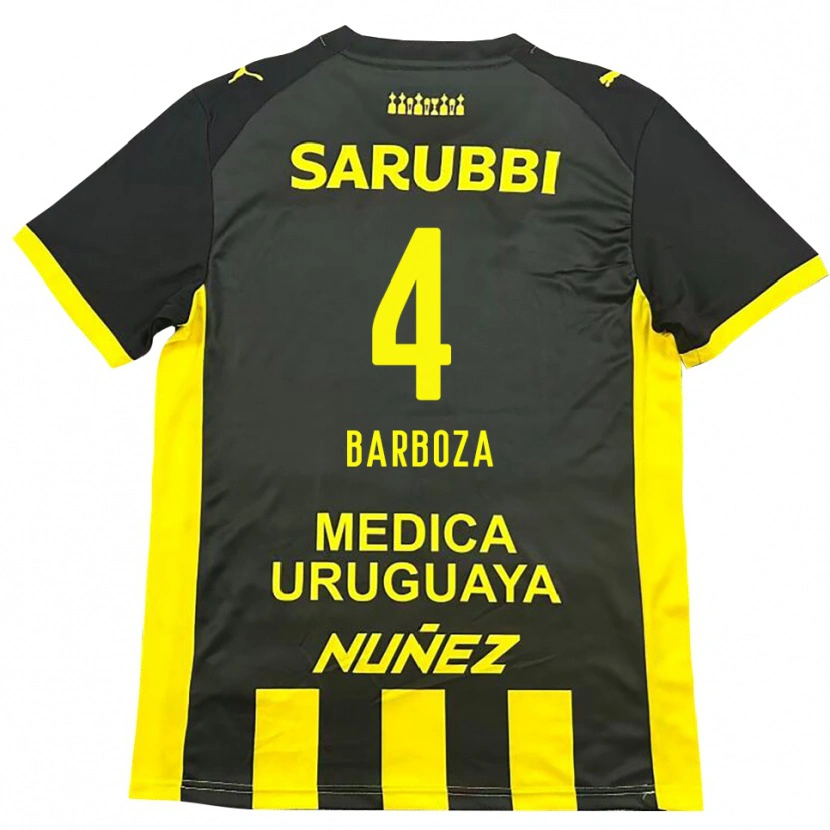 Danxen Damen Brian Barboza #4 Gelb Schwarz Heimtrikot Trikot 2025/26 T-Shirt Österreich
