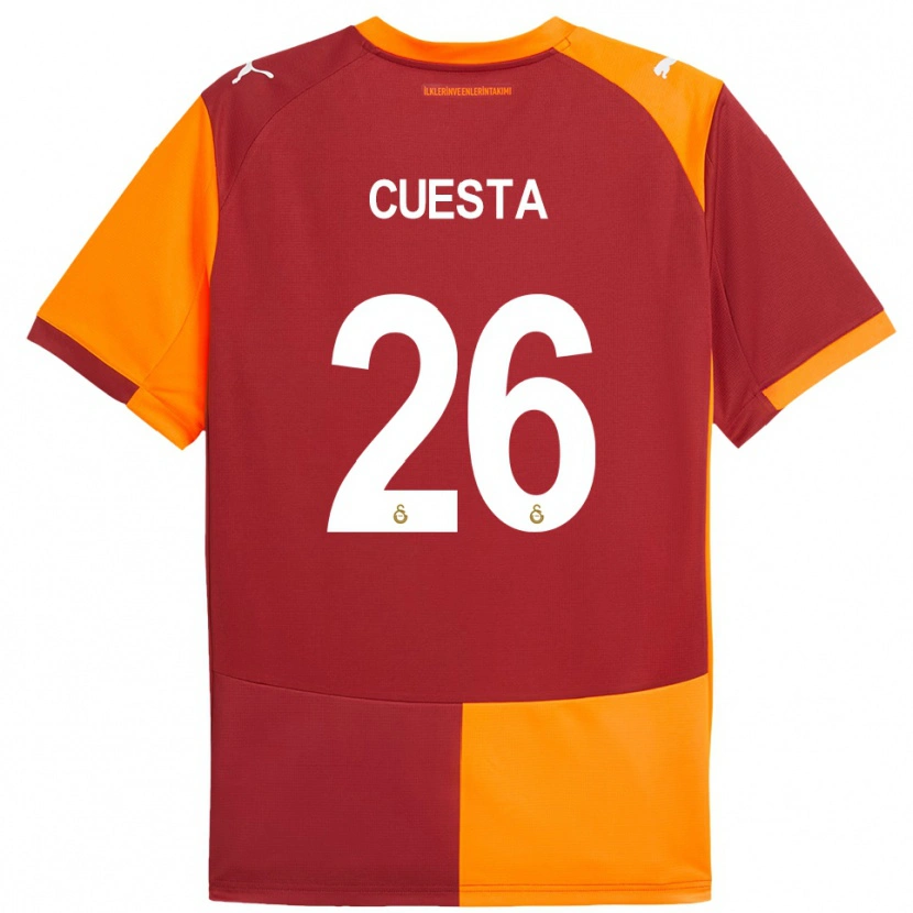 Danxen Damen Carlos Cuesta #26 Rot Orange Heimtrikot Trikot 2025/26 T-Shirt Österreich