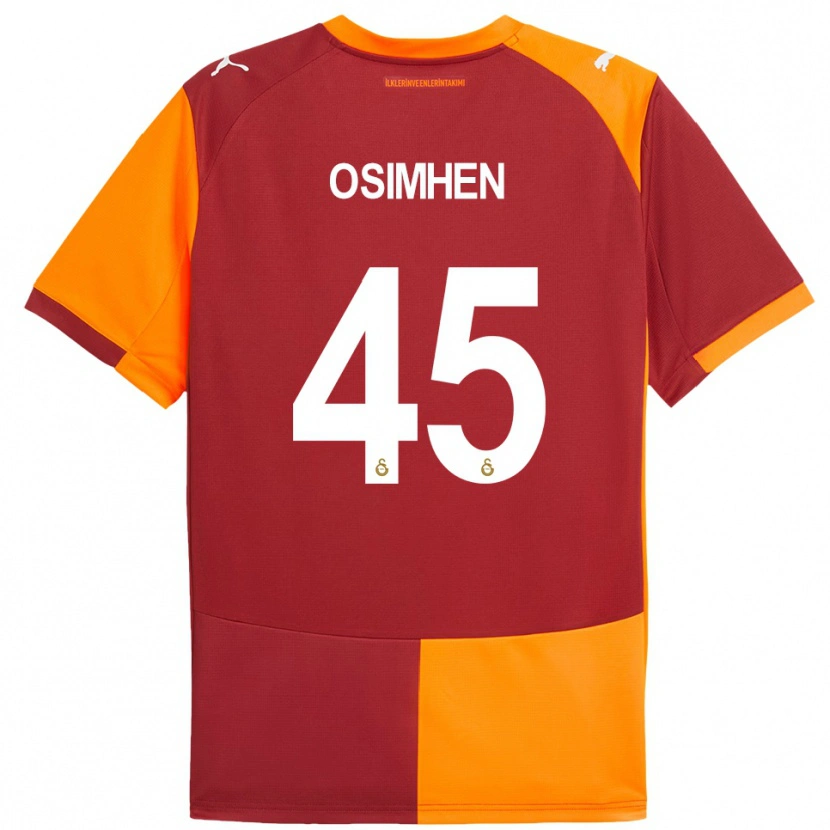 Danxen Damen Victor Osimhen #45 Rot Orange Heimtrikot Trikot 2025/26 T-Shirt Österreich
