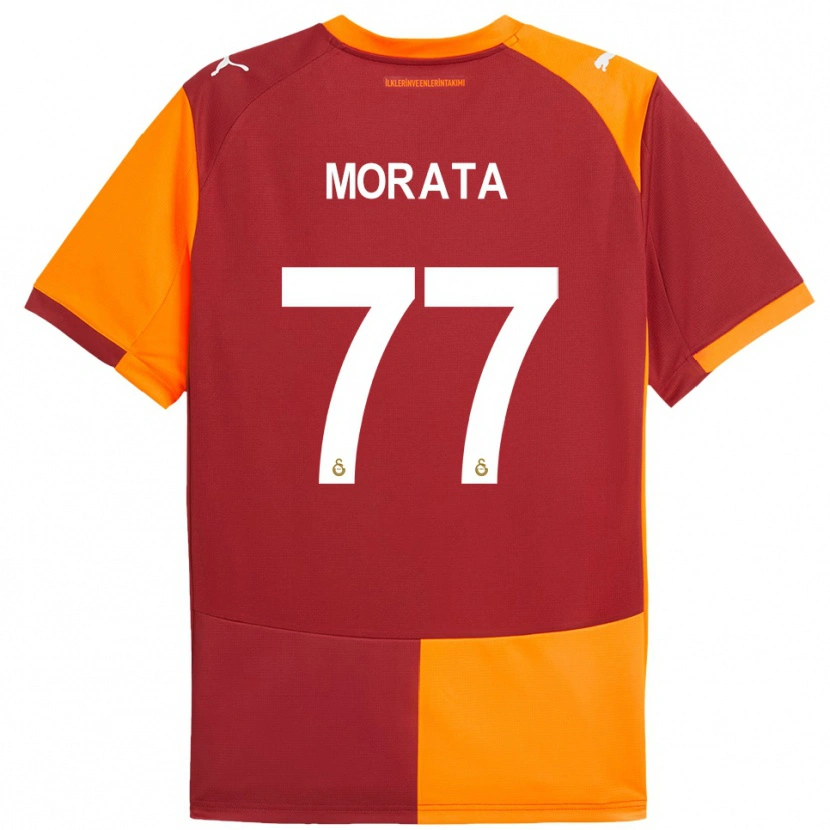 Danxen Damen Álvaro Morata #77 Rot Orange Heimtrikot Trikot 2025/26 T-Shirt Österreich