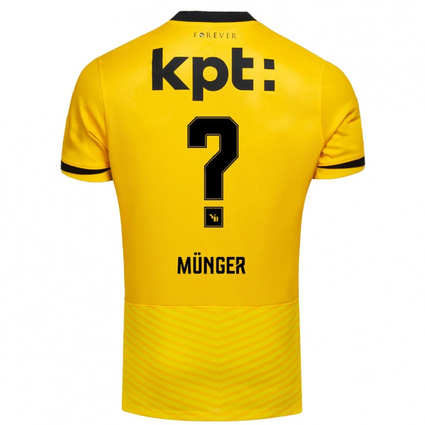 Danxen Damen Nil Münger #0 Gelb Schwarz Heimtrikot Trikot 2025/26 T-Shirt Österreich