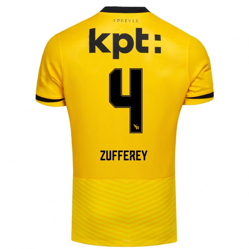 Danxen Damen Gil Zufferey #4 Gelb Schwarz Heimtrikot Trikot 2025/26 T-Shirt Österreich