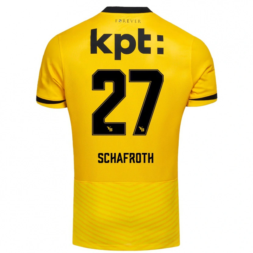 Danxen Damen Reto Schafroth #27 Gelb Schwarz Heimtrikot Trikot 2025/26 T-Shirt Österreich