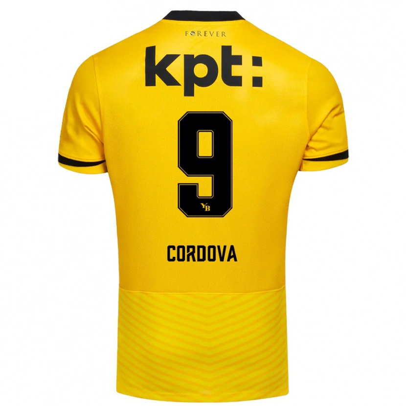 Danxen Damen Sergio Córdova #9 Gelb Schwarz Heimtrikot Trikot 2025/26 T-Shirt Österreich