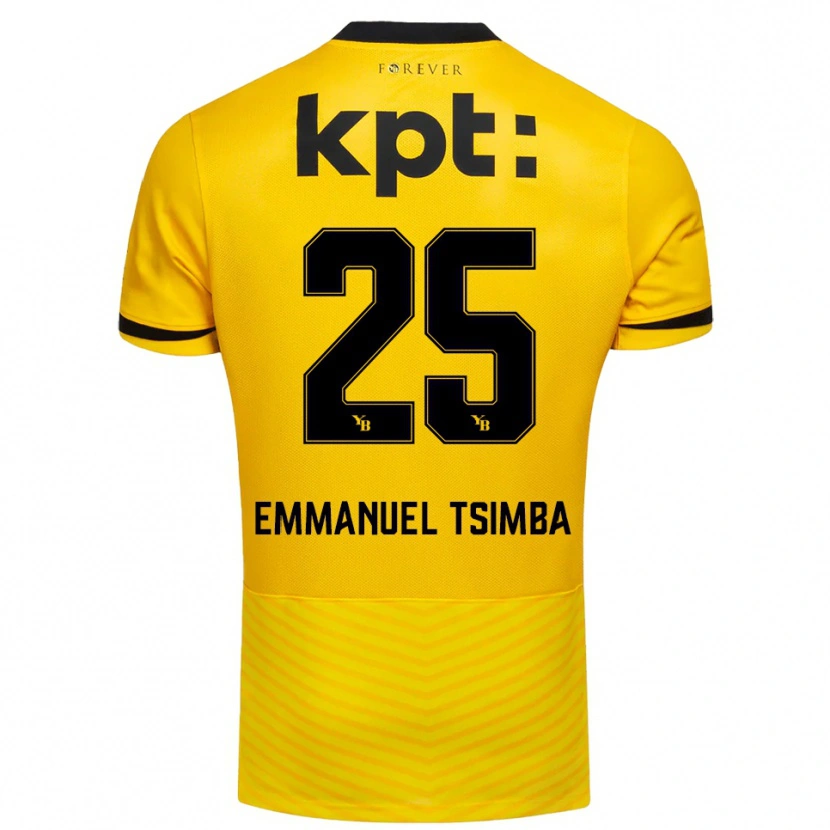 Danxen Damen Felix Emmanuel Tsimba #25 Gelb Schwarz Heimtrikot Trikot 2025/26 T-Shirt Österreich