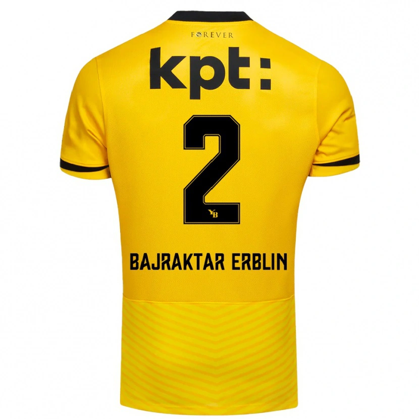 Danxen Damen Erblin Bajraktar #2 Gelb Schwarz Heimtrikot Trikot 2025/26 T-Shirt Österreich