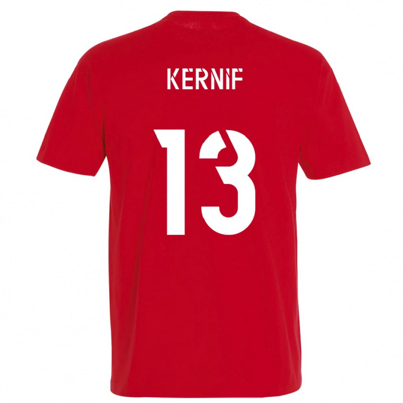 Danxen Damen Nourdine Kernif #13 Rot Gelb Heimtrikot Trikot 2025/26 T-Shirt Österreich