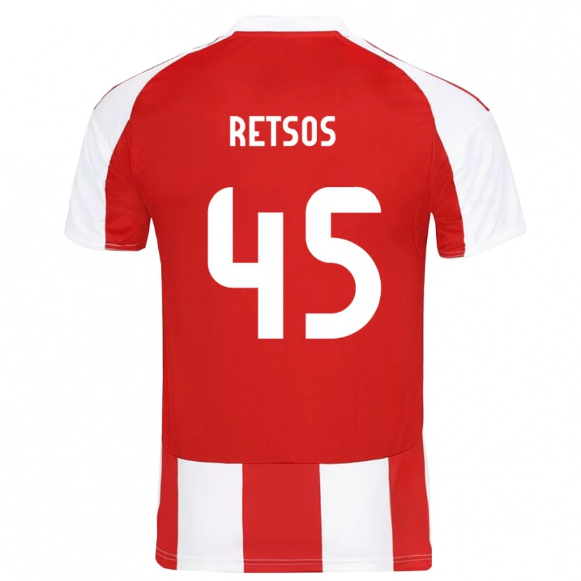Danxen Damen Panagiotis Retsos #45 Rot Weiß Heimtrikot Trikot 2025/26 T-Shirt Österreich