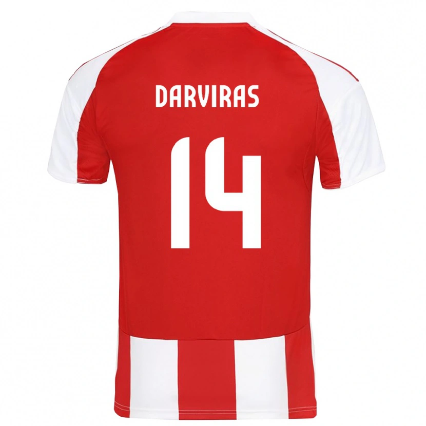 Danxen Damen Christos Darviras #14 Rot Weiß Heimtrikot Trikot 2025/26 T-Shirt Österreich