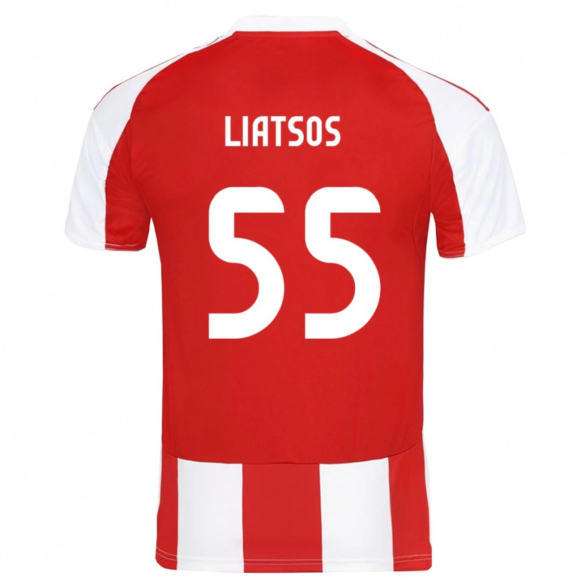 Danxen Damen Christos Liatsos #55 Rot Weiß Heimtrikot Trikot 2025/26 T-Shirt Österreich