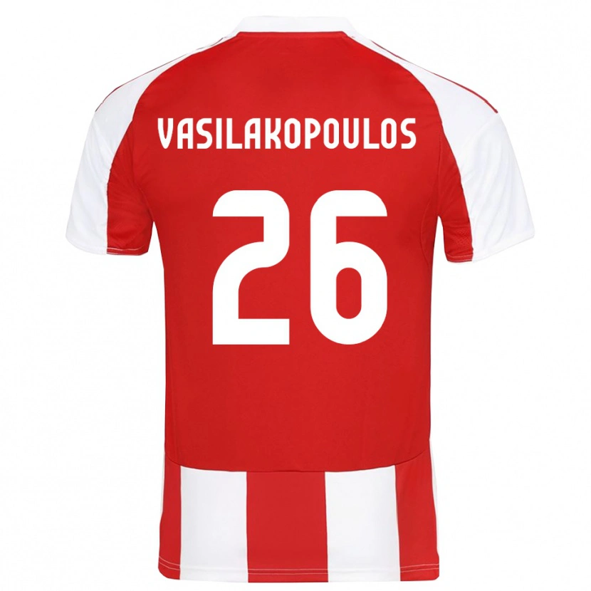 Danxen Damen Sarantos Vasilakopoulos #26 Rot Weiß Heimtrikot Trikot 2025/26 T-Shirt Österreich