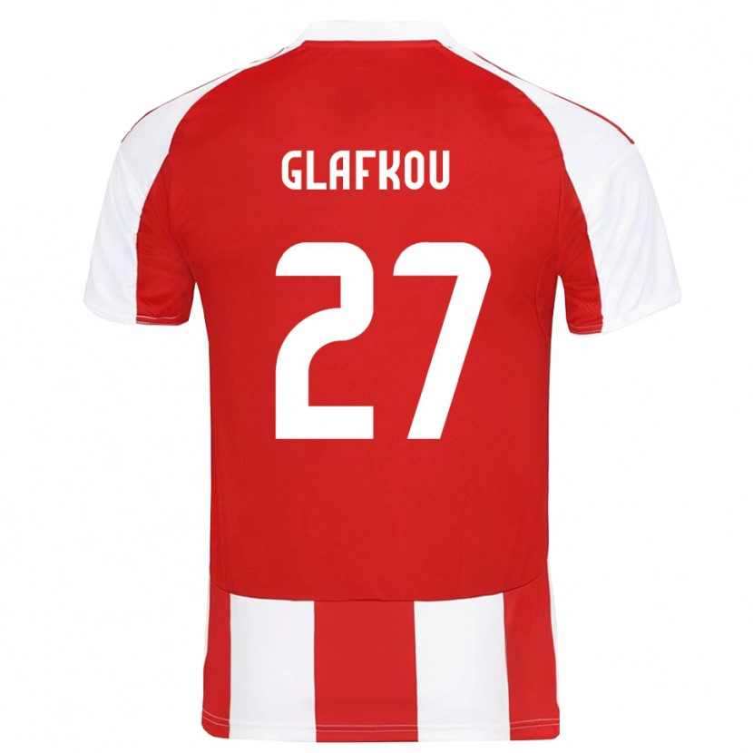 Danxen Damen Anastasis Glafkou #27 Rot Weiß Heimtrikot Trikot 2025/26 T-Shirt Österreich