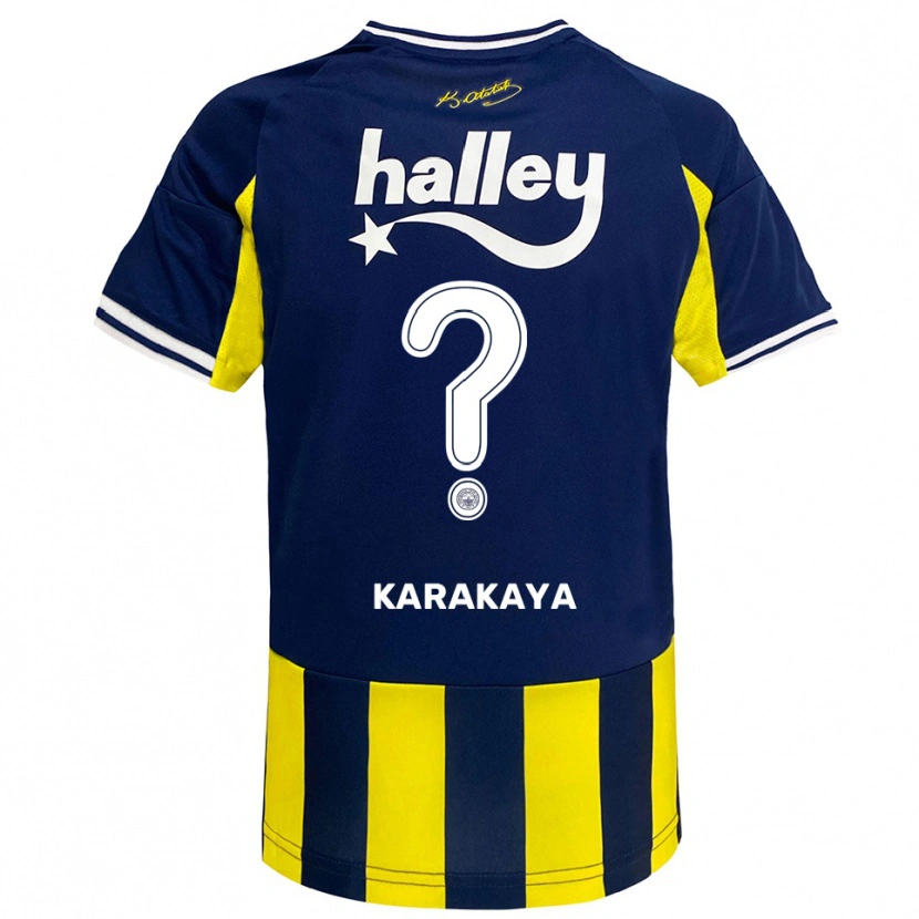 Danxen Damen Utku Karakaya #0 Gelb Marineblau Weiß Heimtrikot Trikot 2025/26 T-Shirt Österreich