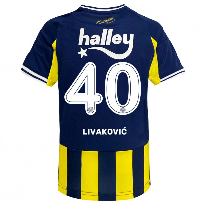 Danxen Damen Dominik Livakovic #40 Gelb Marineblau Weiß Heimtrikot Trikot 2025/26 T-Shirt Österreich
