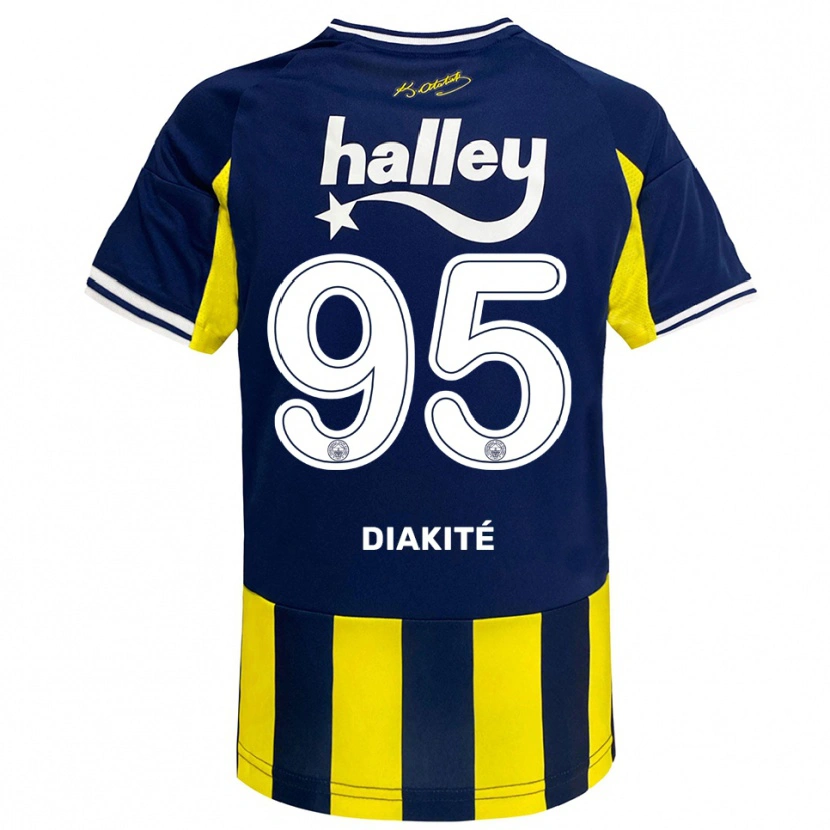 Danxen Damen Mariam Diakité #95 Gelb Marineblau Weiß Heimtrikot Trikot 2025/26 T-Shirt Österreich