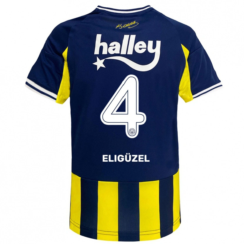 Danxen Damen Boran Eligüzel #4 Gelb Marineblau Weiß Heimtrikot Trikot 2025/26 T-Shirt Österreich