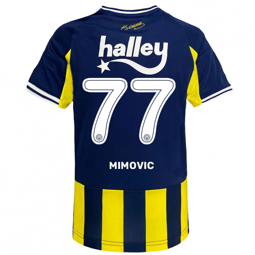 Danxen Damen Ognjen Mimovic #77 Gelb Marineblau Weiß Heimtrikot Trikot 2025/26 T-Shirt Österreich