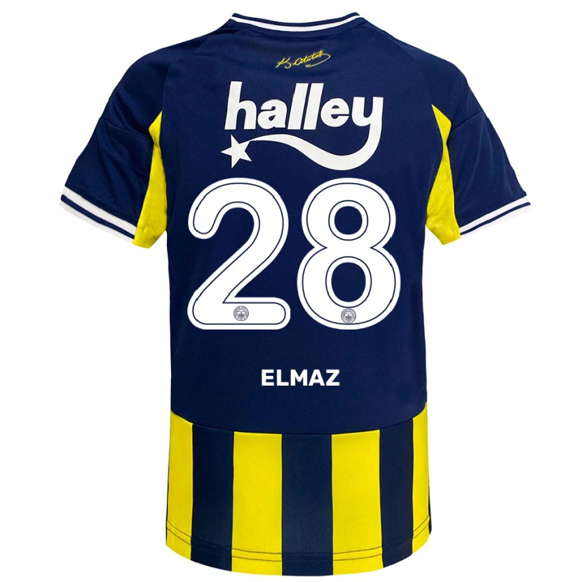Danxen Damen Bartuğ Elmaz #28 Gelb Marineblau Weiß Heimtrikot Trikot 2025/26 T-Shirt Österreich