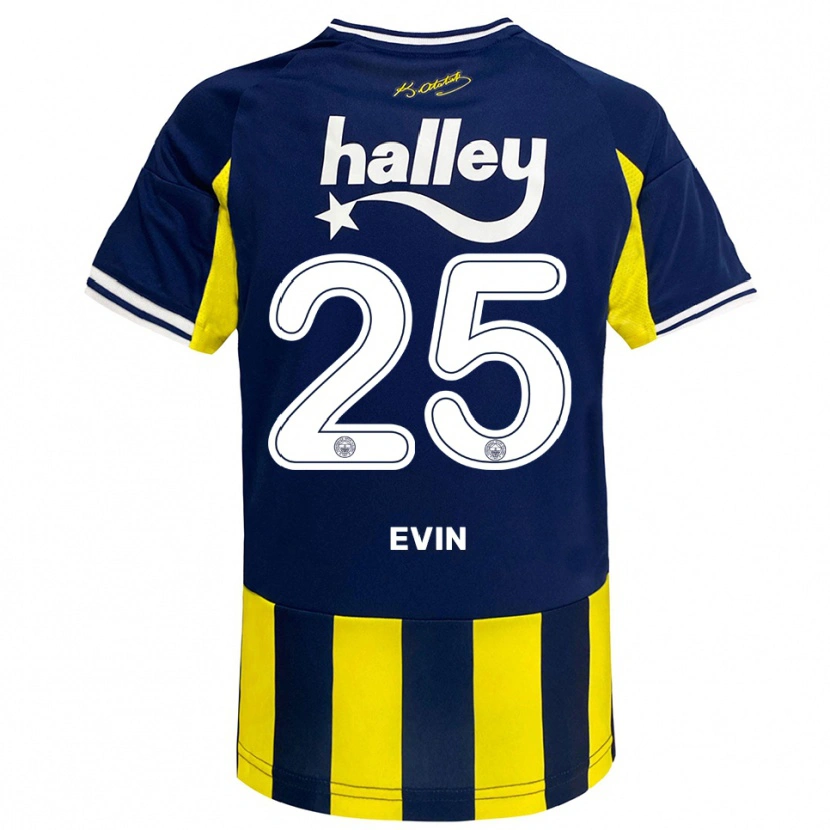 Danxen Damen Yiğit Evin #25 Gelb Marineblau Weiß Heimtrikot Trikot 2025/26 T-Shirt Österreich