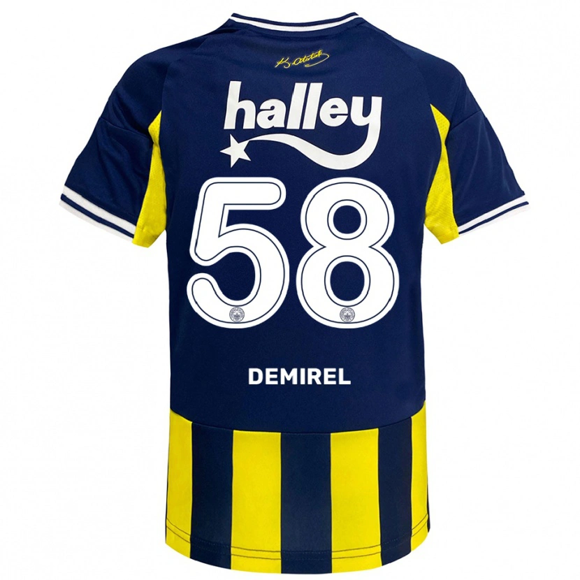 Danxen Damen Görkem Demirel #58 Gelb Marineblau Weiß Heimtrikot Trikot 2025/26 T-Shirt Österreich