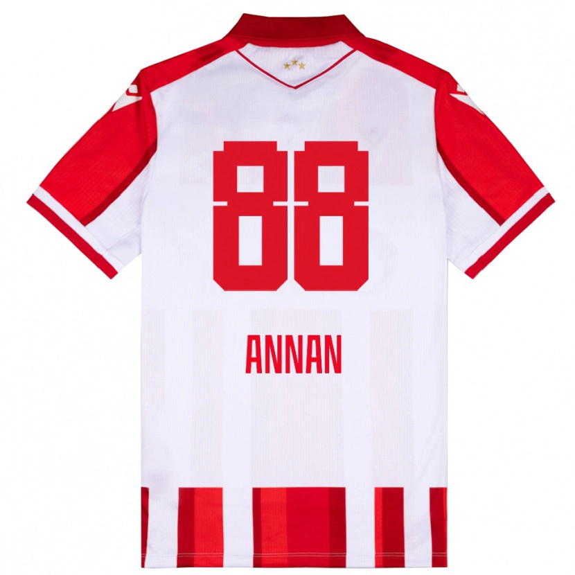 Danxen Damen Ebenezer Annan #88 Rot Weiß Heimtrikot Trikot 2025/26 T-Shirt Österreich