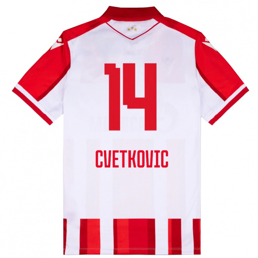 Danxen Damen Djordje Cvetkovic #14 Rot Weiß Heimtrikot Trikot 2025/26 T-Shirt Österreich