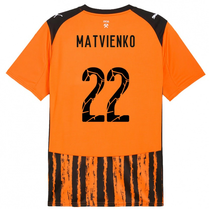 Danxen Damen Mykola Matvienko #22 Orange Schwarz Heimtrikot Trikot 2025/26 T-Shirt Österreich