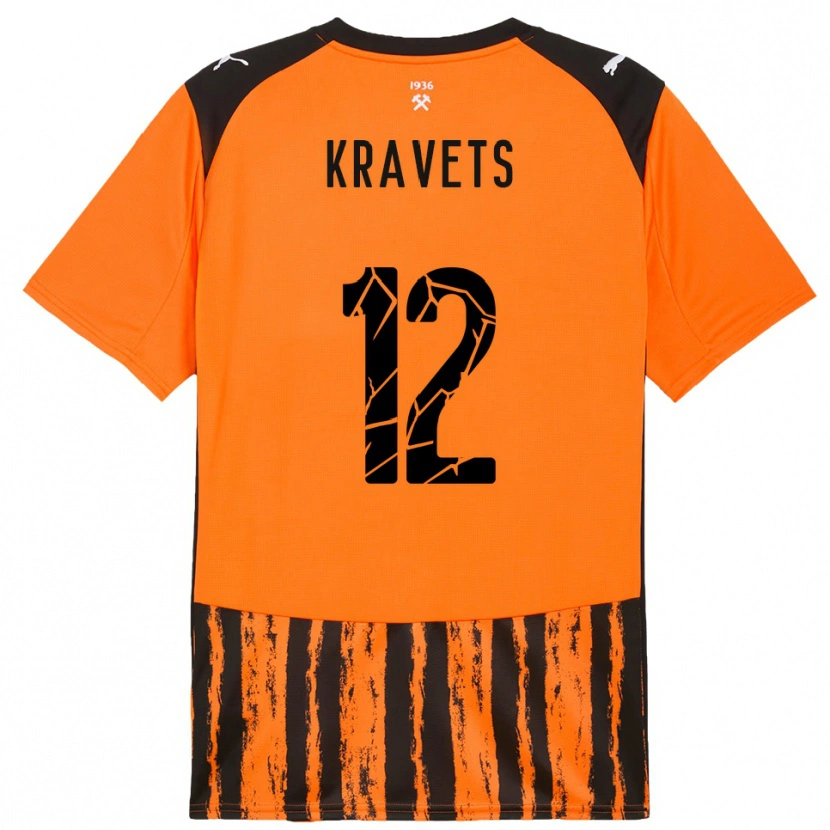 Danxen Damen Vladyslav Kravets #12 Orange Schwarz Heimtrikot Trikot 2025/26 T-Shirt Österreich