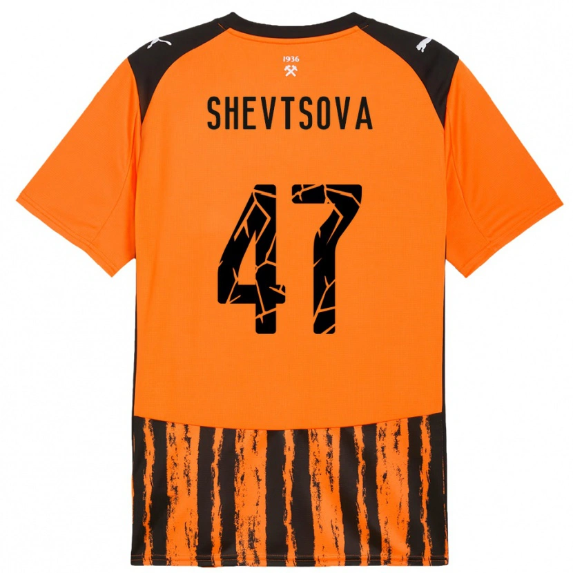 Danxen Damen Viktoriia Shevtsova #47 Orange Schwarz Heimtrikot Trikot 2025/26 T-Shirt Österreich
