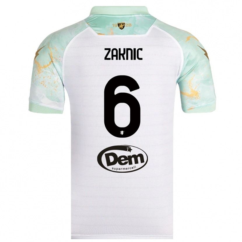 Danxen Damen Lazar Zaknic #6 Weiß Schwarz Auswärtstrikot Trikot 2025/26 T-Shirt Österreich