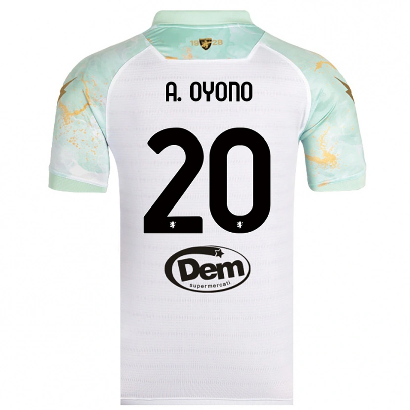 Danxen Damen Anthony Oyono #20 Weiß Schwarz Auswärtstrikot Trikot 2025/26 T-Shirt Österreich