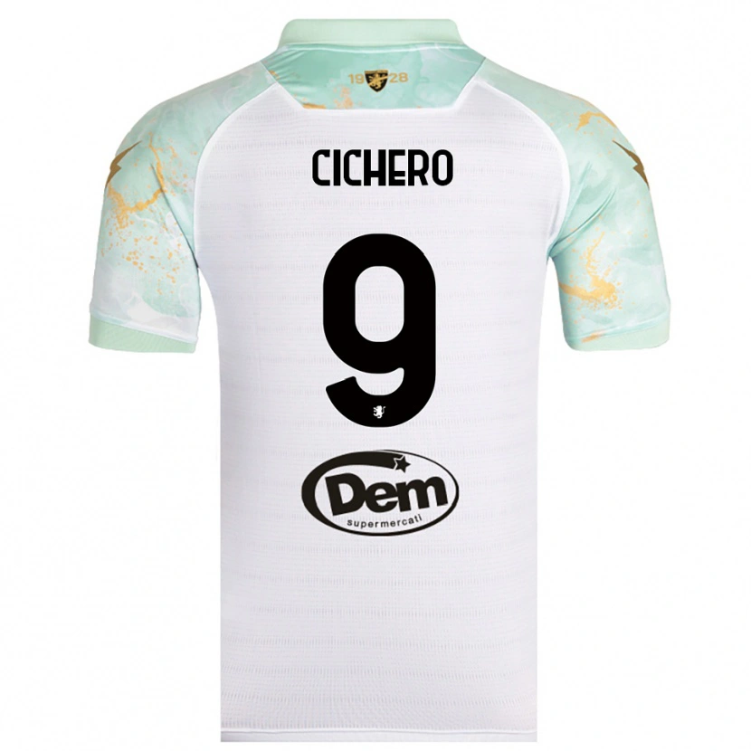 Danxen Damen Alejandro Cichero #9 Weiß Schwarz Auswärtstrikot Trikot 2025/26 T-Shirt Österreich