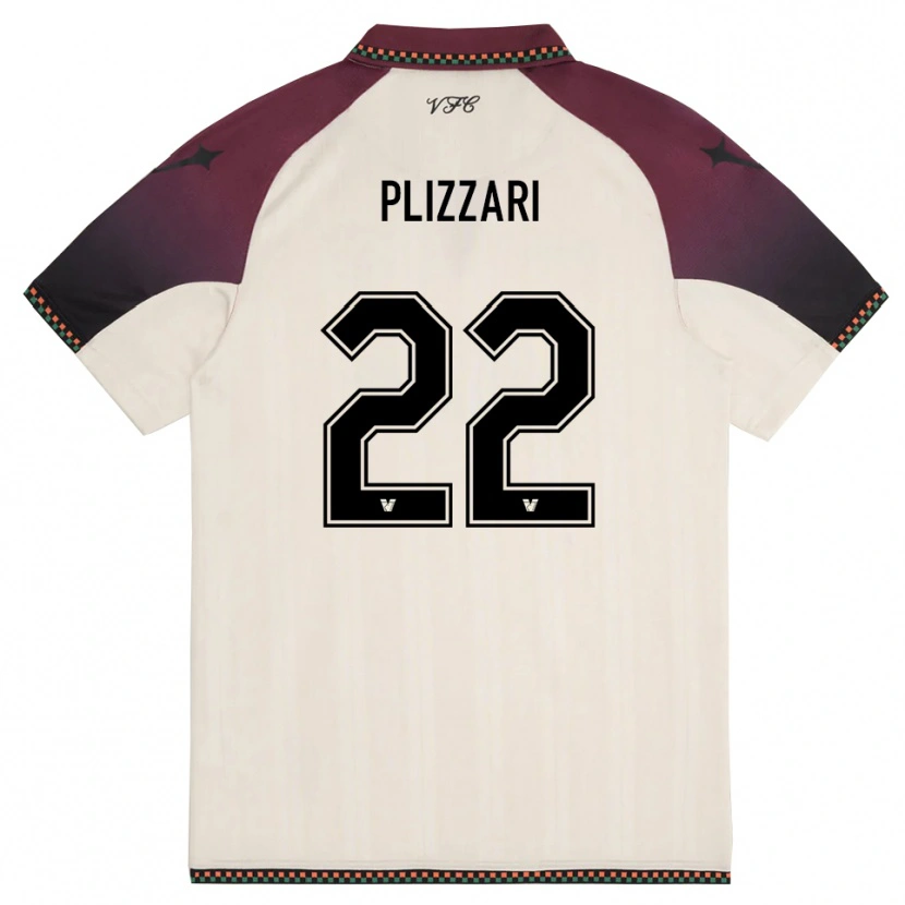 Danxen Damen Alessandro Plizzari #22 Cremefarben Burgund Auswärtstrikot Trikot 2025/26 T-Shirt Österreich