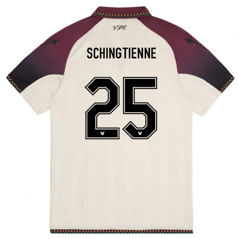 Danxen Damen Joël Schingtienne #25 Cremefarben Burgund Auswärtstrikot Trikot 2025/26 T-Shirt Österreich