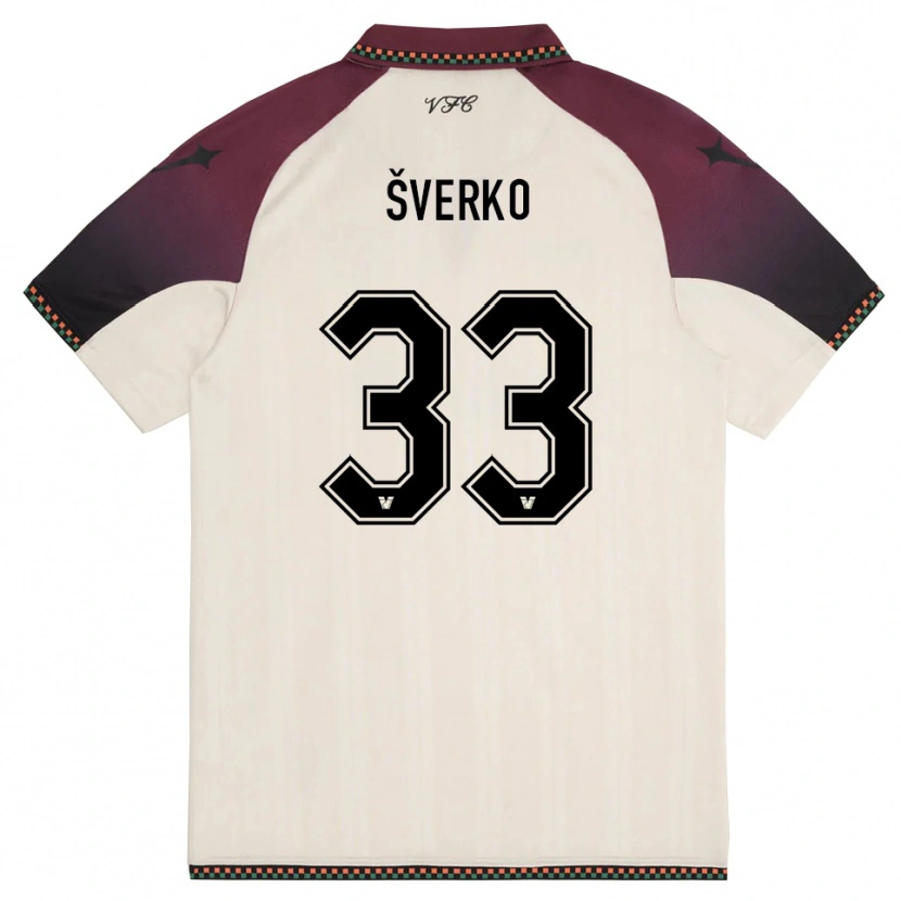 Danxen Damen Marin Šverko #33 Cremefarben Burgund Auswärtstrikot Trikot 2025/26 T-Shirt Österreich