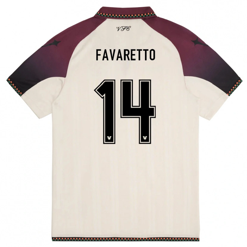Danxen Damen Alessio Favaretto #14 Cremefarben Burgund Auswärtstrikot Trikot 2025/26 T-Shirt Österreich