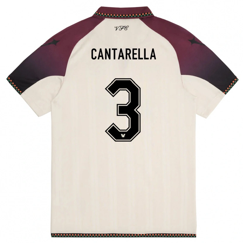 Danxen Damen Ilaria Cantarella #3 Cremefarben Burgund Auswärtstrikot Trikot 2025/26 T-Shirt Österreich