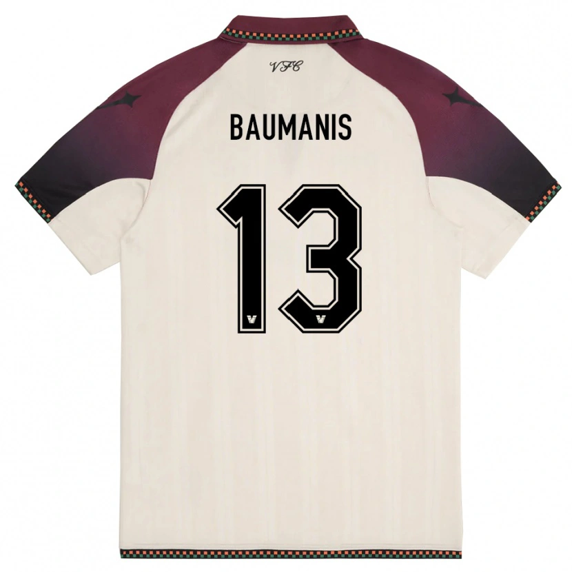Danxen Damen Kristofers Baumanis #13 Cremefarben Burgund Auswärtstrikot Trikot 2025/26 T-Shirt Österreich