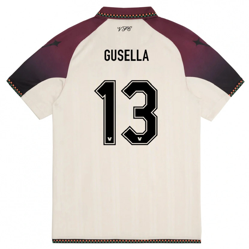 Danxen Damen Pietro Gusella #13 Cremefarben Burgund Auswärtstrikot Trikot 2025/26 T-Shirt Österreich