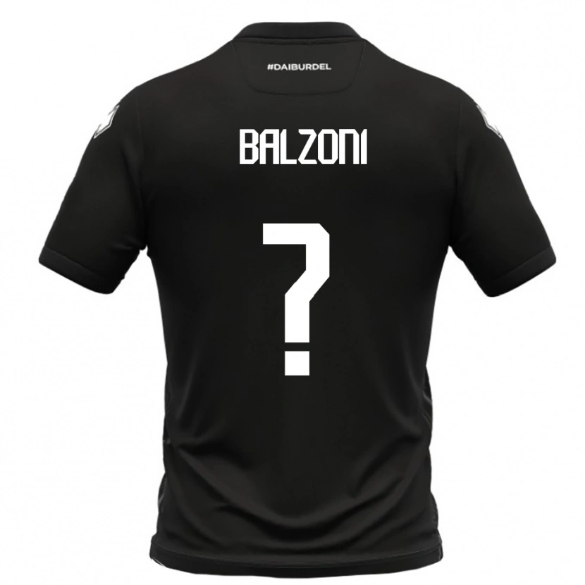 Danxen Damen Mattia Balzoni #0 Schwarz Weiß Auswärtstrikot Trikot 2025/26 T-Shirt Österreich