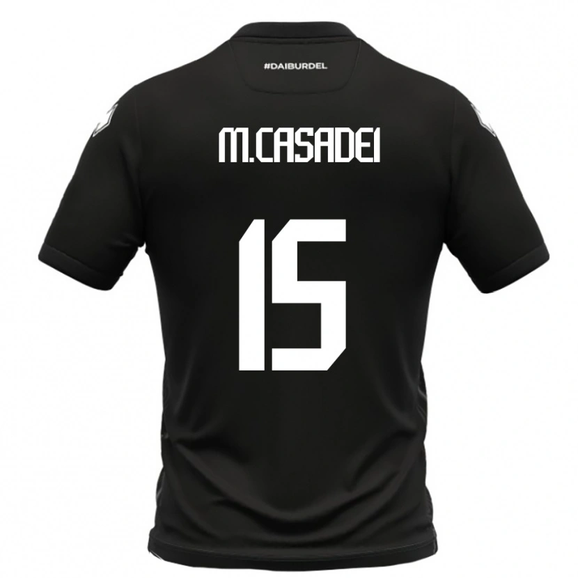 Danxen Damen Matteo Casadei #15 Schwarz Weiß Auswärtstrikot Trikot 2025/26 T-Shirt Österreich