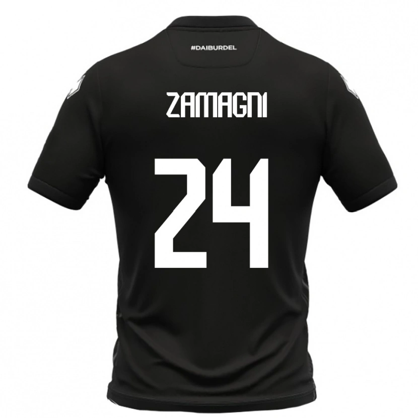 Danxen Damen Davide Zamagni #24 Schwarz Weiß Auswärtstrikot Trikot 2025/26 T-Shirt Österreich