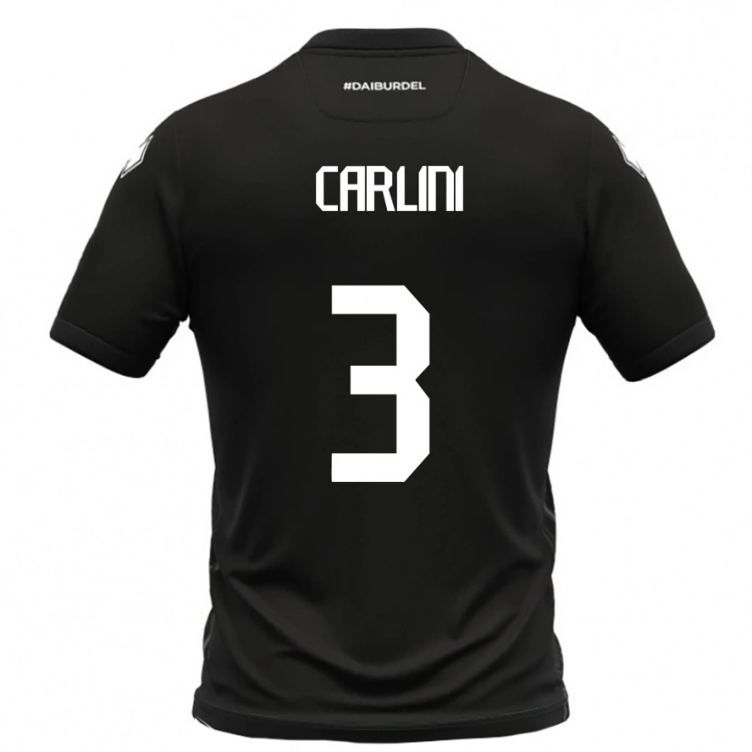 Danxen Damen Alessandro Carlini #3 Schwarz Weiß Auswärtstrikot Trikot 2025/26 T-Shirt Österreich