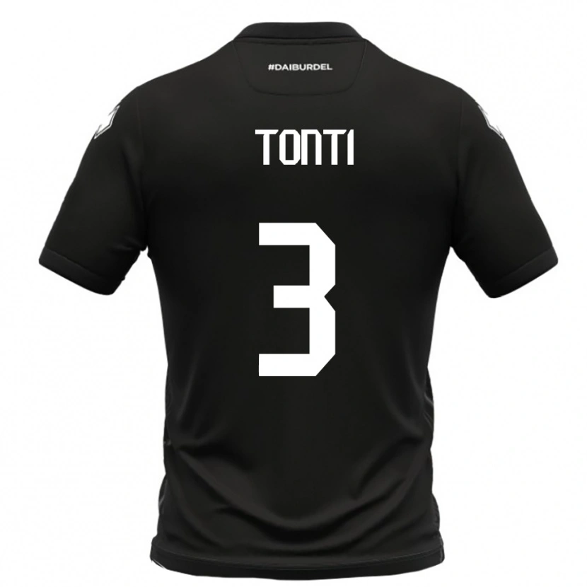 Danxen Damen Federico Tonti #3 Schwarz Weiß Auswärtstrikot Trikot 2025/26 T-Shirt Österreich