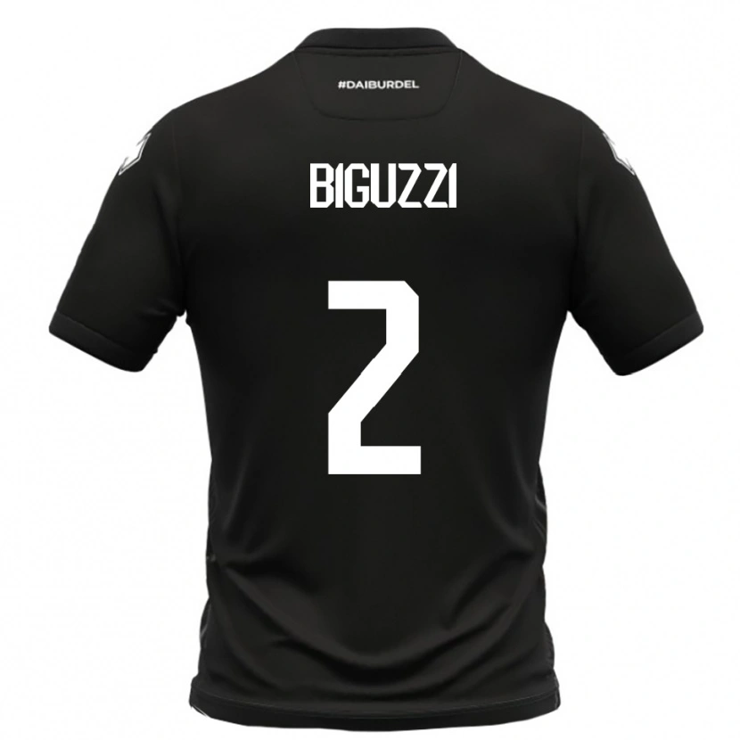 Danxen Damen Riccardo Biguzzi #2 Schwarz Weiß Auswärtstrikot Trikot 2025/26 T-Shirt Österreich