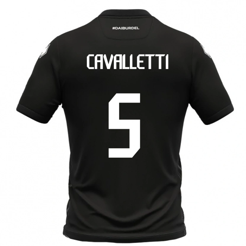 Danxen Damen Pietro Cavalletti #5 Schwarz Weiß Auswärtstrikot Trikot 2025/26 T-Shirt Österreich